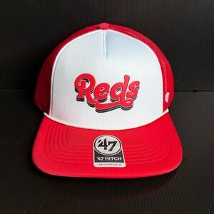 NWT Cincinnati Reds ‘47 Brand Red MLB Trucker Adjustable Snapback Hat Cap